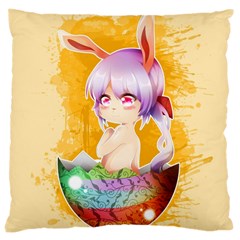 Easter Bunny Furry Large Cushion Case (two Sides) by Catifornia