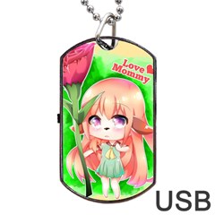 Happy Mother s Day Furry Girl Dog Tag Usb Flash (two Sides)