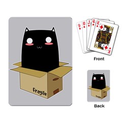 Black Cat In A Box Playing Card by Catifornia