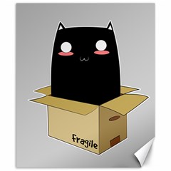 Black Cat In A Box Canvas 8  X 10 