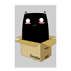 Black Cat In A Box Shower Curtain 48  X 72  (small)  by Catifornia