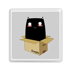 Black Cat In A Box Memory Card Reader (square)  by Catifornia
