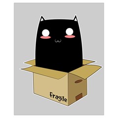 Black Cat In A Box Drawstring Bag (small) by Catifornia