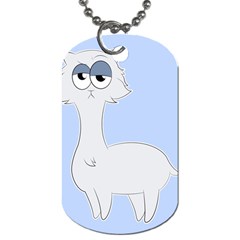 Grumpy Persian Cat Llama Dog Tag (one Side) by Catifornia