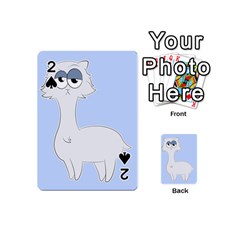 Grumpy Persian Cat Llama Playing Cards 54 (mini)  by Catifornia