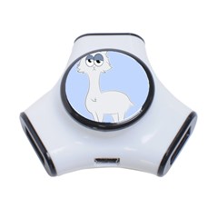 Grumpy Persian Cat Llama 3-port Usb Hub by Catifornia