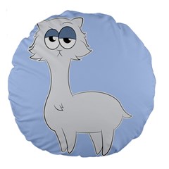 Grumpy Persian Cat Llama Large 18  Premium Round Cushions by Catifornia