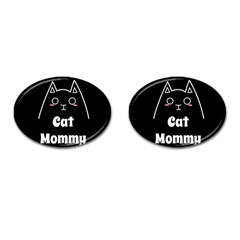 Love My Cat Mommy Cufflinks (Oval)