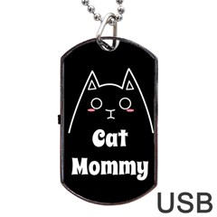 Love My Cat Mommy Dog Tag USB Flash (One Side)
