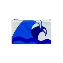 Blue Beach Sea Wave Waves Chevron Water Cosmetic Bag (small) 