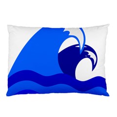 Blue Beach Sea Wave Waves Chevron Water Pillow Case (two Sides)
