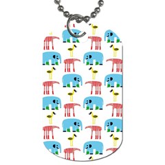 Animals Elephants Giraffes Bird Cranes Swan Dog Tag (one Side)