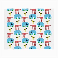 Animals Elephants Giraffes Bird Cranes Swan Small Glasses Cloth (2-side)