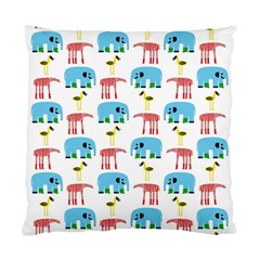 Animals Elephants Giraffes Bird Cranes Swan Standard Cushion Case (one Side) by Mariart