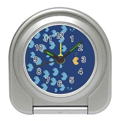 Blue Fish Sea Beach Swim Yellow Predator Water Travel Alarm Clocks by Mariart