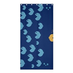 Blue Fish Sea Beach Swim Yellow Predator Water Shower Curtain 36  X 72  (stall)  by Mariart