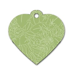 Blender Greenery Leaf Green Dog Tag Heart (two Sides) by Mariart