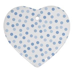 Bubble Balloon Circle Polka Blue Ornament (heart)