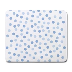 Bubble Balloon Circle Polka Blue Large Mousepads by Mariart