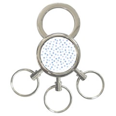 Bubble Balloon Circle Polka Blue 3-ring Key Chains by Mariart