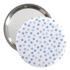 Bubble Balloon Circle Polka Blue 3  Handbag Mirrors