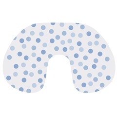 Bubble Balloon Circle Polka Blue Travel Neck Pillows by Mariart