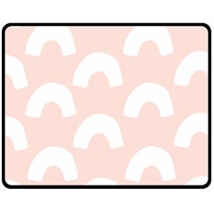 Donut Rainbows Beans Pink Fleece Blanket (medium) 