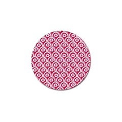 Botanical Gardens Sunflower Red White Circle Golf Ball Marker (10 pack)