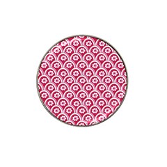 Botanical Gardens Sunflower Red White Circle Hat Clip Ball Marker