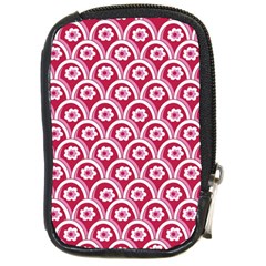 Botanical Gardens Sunflower Red White Circle Compact Camera Cases