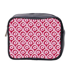 Botanical Gardens Sunflower Red White Circle Mini Toiletries Bag 2-Side