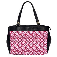 Botanical Gardens Sunflower Red White Circle Office Handbags (2 Sides) 