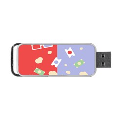 Glasses Red Blue Green Cloud Line Cart Portable Usb Flash (one Side)