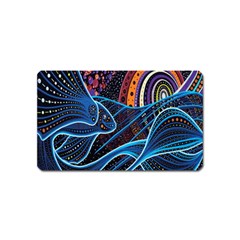 Fish Out Of Water Monster Space Rainbow Circle Polka Line Wave Chevron Star Magnet (name Card) by Mariart