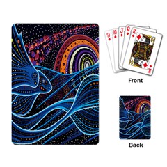 Fish Out Of Water Monster Space Rainbow Circle Polka Line Wave Chevron Star Playing Card