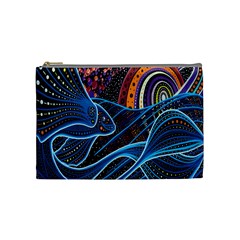 Fish Out Of Water Monster Space Rainbow Circle Polka Line Wave Chevron Star Cosmetic Bag (medium) 