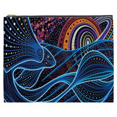 Fish Out Of Water Monster Space Rainbow Circle Polka Line Wave Chevron Star Cosmetic Bag (xxxl) 