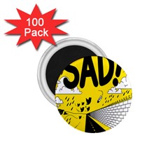 Have Meant  Tech Science Future Sad Yellow Street 1 75  Magnets (100 Pack) 