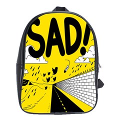 Have Meant  Tech Science Future Sad Yellow Street School Bags(large) 