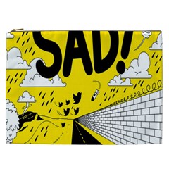 Have Meant  Tech Science Future Sad Yellow Street Cosmetic Bag (xxl)  by Mariart