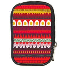 Fabric Aztec Red Line Polka Circle Wave Chevron Star Compact Camera Cases by Mariart