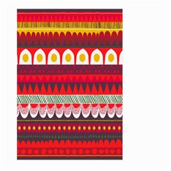 Fabric Aztec Red Line Polka Circle Wave Chevron Star Large Garden Flag (two Sides) by Mariart