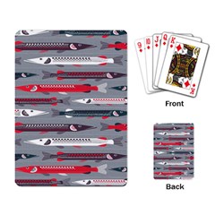 Fish Sea Beach Water Seaworld Animals Swim Playing Card by Mariart