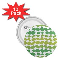 Polkadot Polka Circle Round Line Wave Chevron Waves Green White 1 75  Buttons (10 Pack) by Mariart