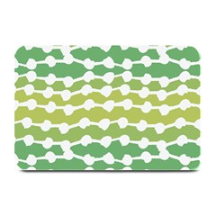 Polkadot Polka Circle Round Line Wave Chevron Waves Green White Plate Mats