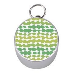 Polkadot Polka Circle Round Line Wave Chevron Waves Green White Mini Silver Compasses