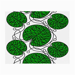 Leaf Green Small Glasses Cloth (2-side) by Mariart
