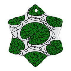 Leaf Green Ornament (snowflake)