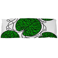 Leaf Green Body Pillow Case Dakimakura (two Sides) by Mariart