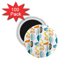 Pebbles Texture Mid Century 1 75  Magnets (100 Pack)  by Mariart